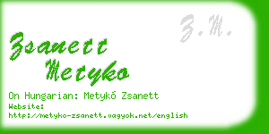zsanett metyko business card